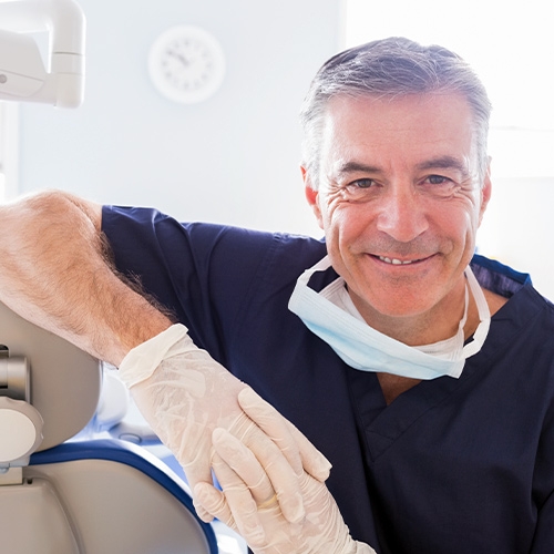 Long Beach Family Dentist doctor with a patient